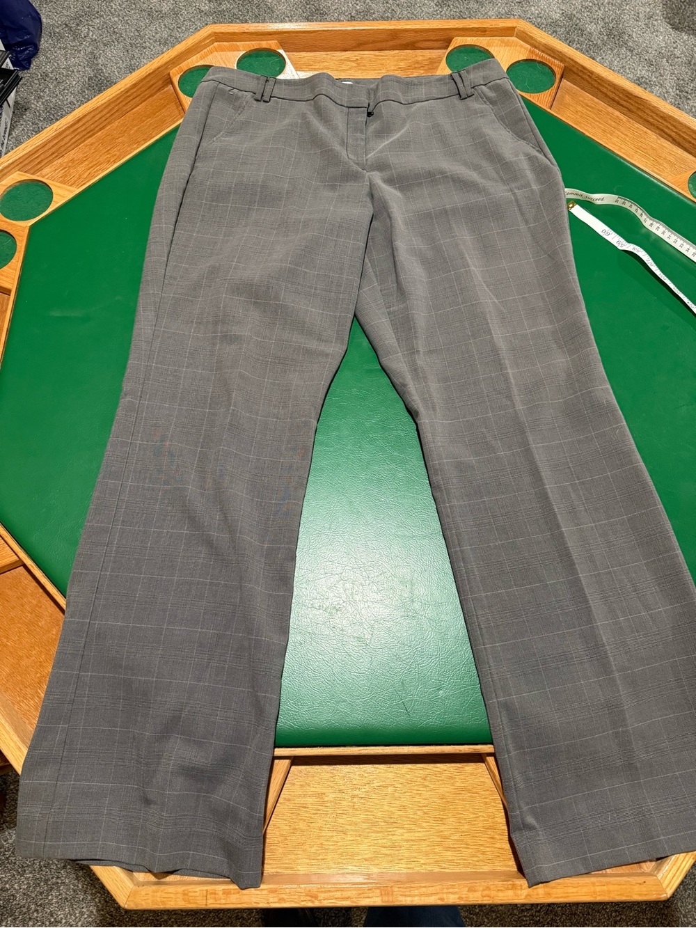 Women's Gray Windowpane Dress Pants NY & Co size 14